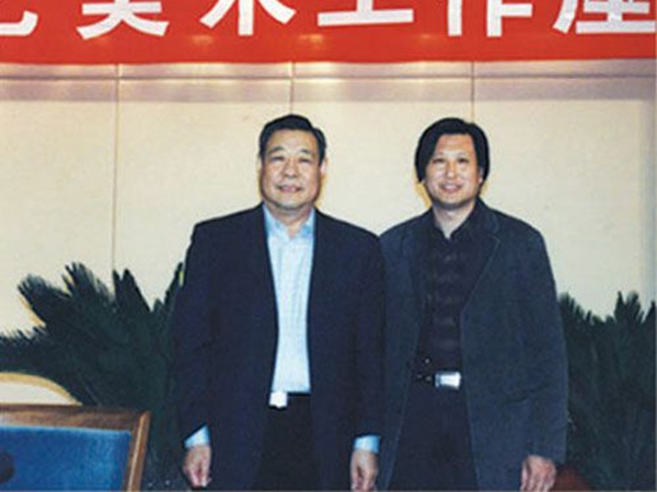 原山东省省长李春亭与傅绍相总经理